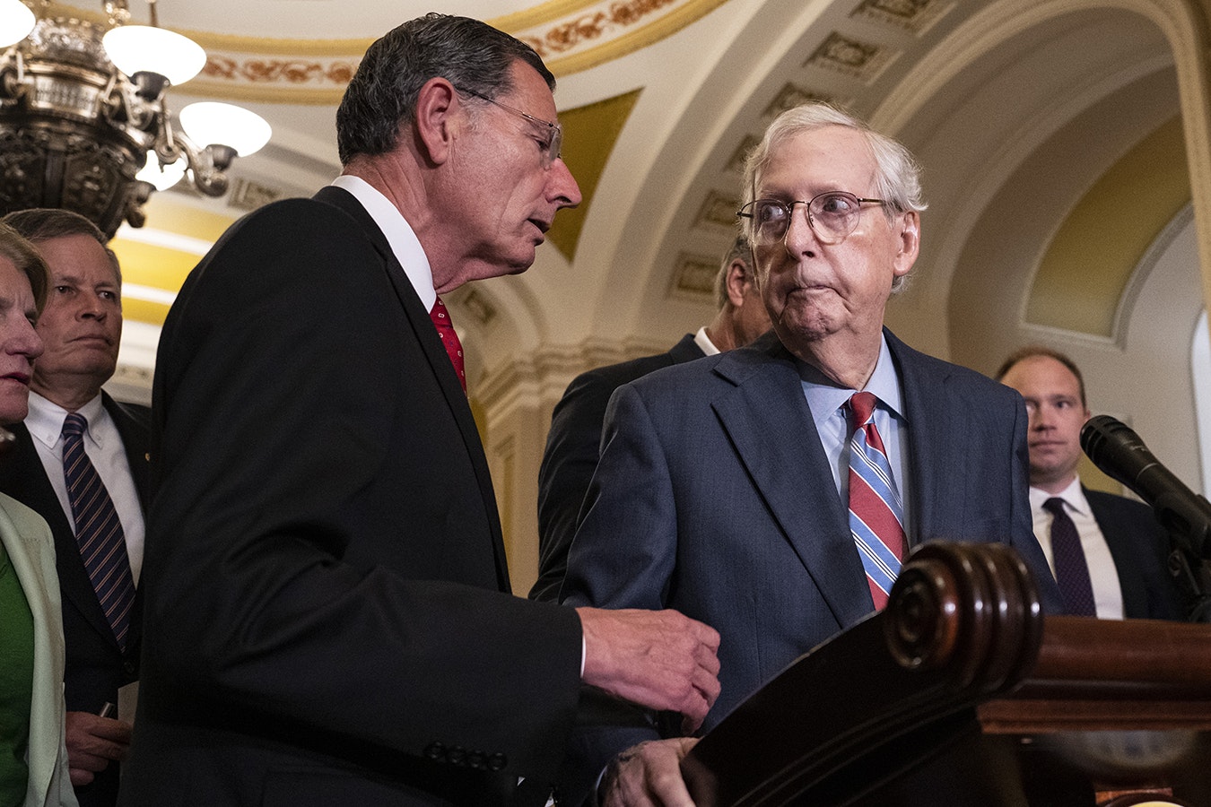 U.S. Sens. John Barrasso, R-Wyoming, left, and Mitch McConnell, R-Kentucky.
