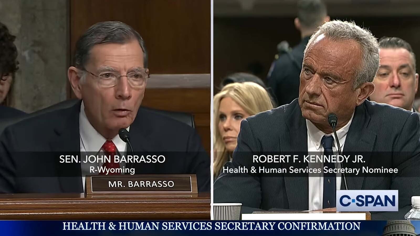 U.S. Sen. John Barrasso, R-Wyoming, left, and Robert F. Kennedy Jr.