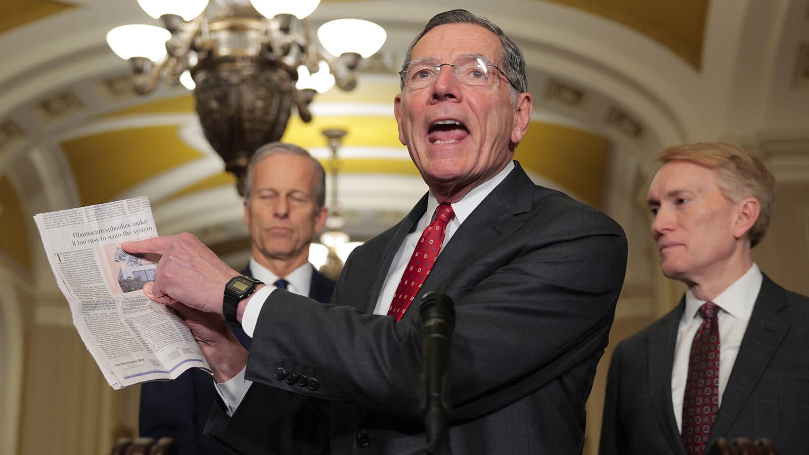 Wyoming’s U.S. senators voted Thursday against extending Obamacare tax credits. John Barrasso also blasted Obamacare as an “unaffordable” mandate loaded with “juicy subsidies” for insurance companies. An alternative GOP bill was blocked by Democrats.