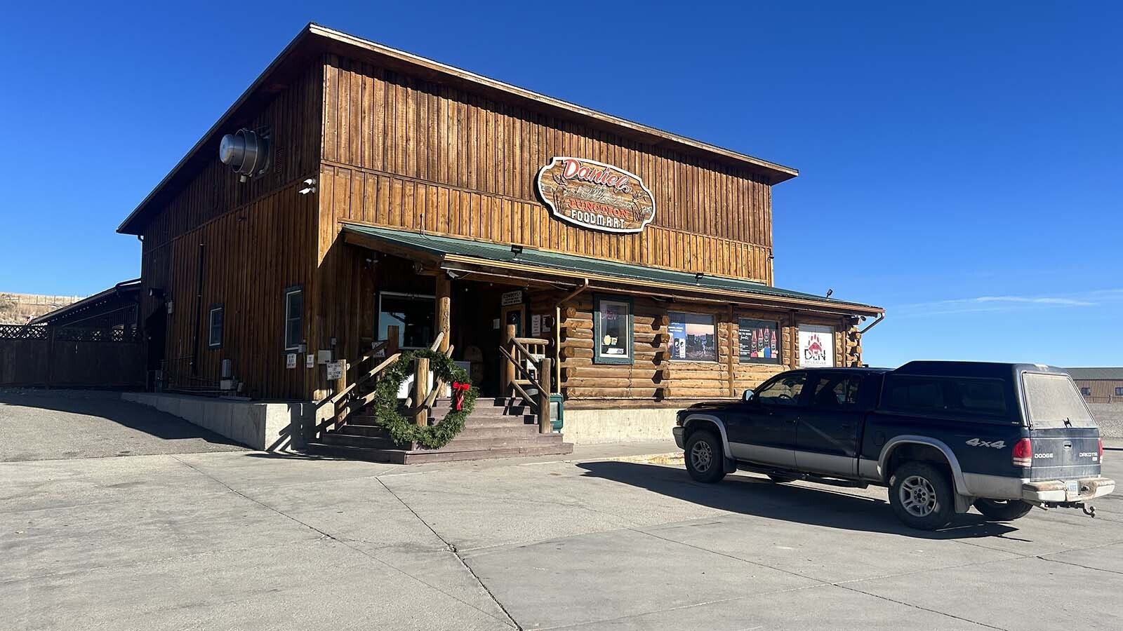 The Daniel Junction Foodmart is located near the intersection of Highways 191 and 189 in Sublette County. The Bear Den Restaurant is located in the rear of the building.