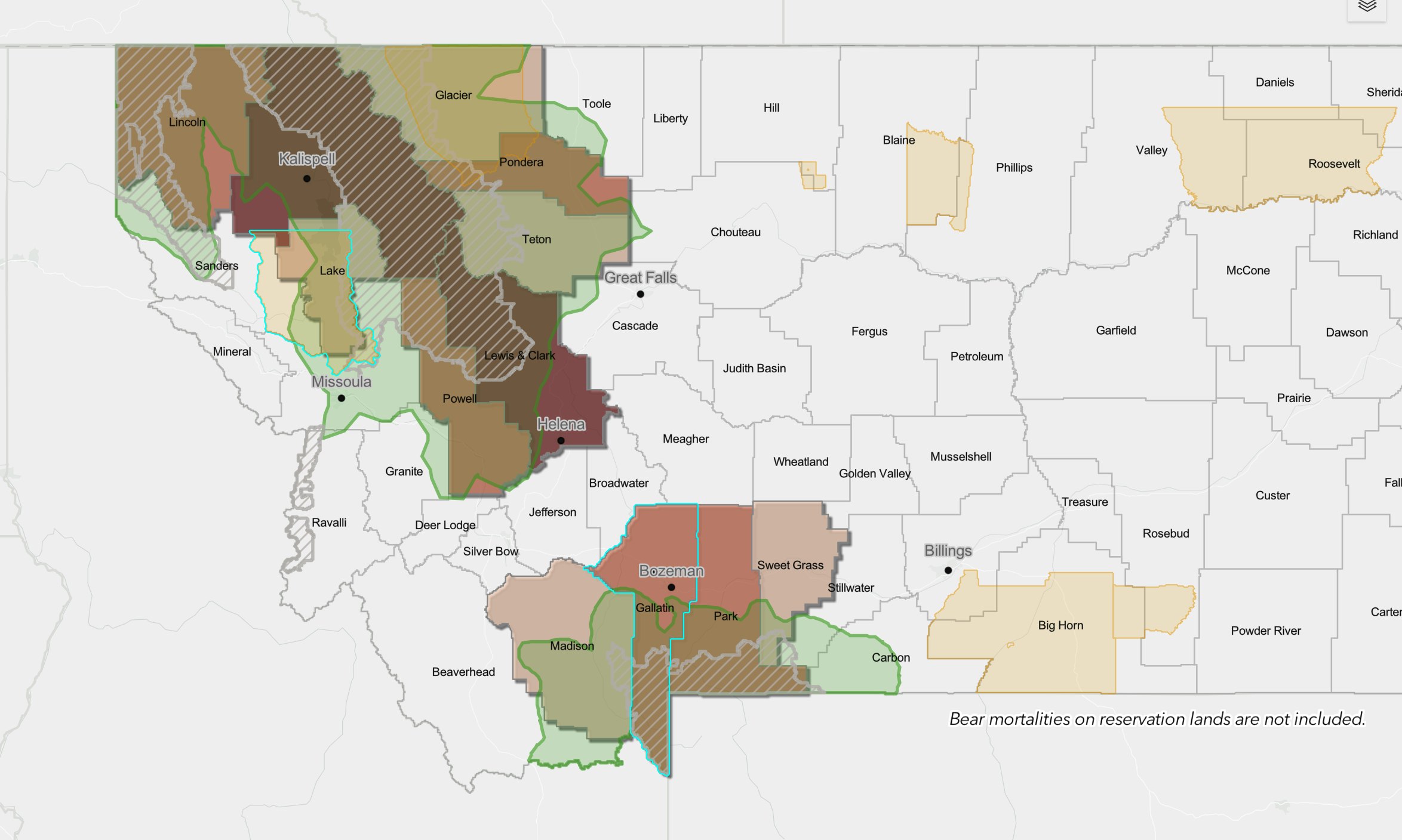 Montana recently launched an online grizzly bear mortality dashboard that the public can use to track how many grizzlies die in Montana, and how.