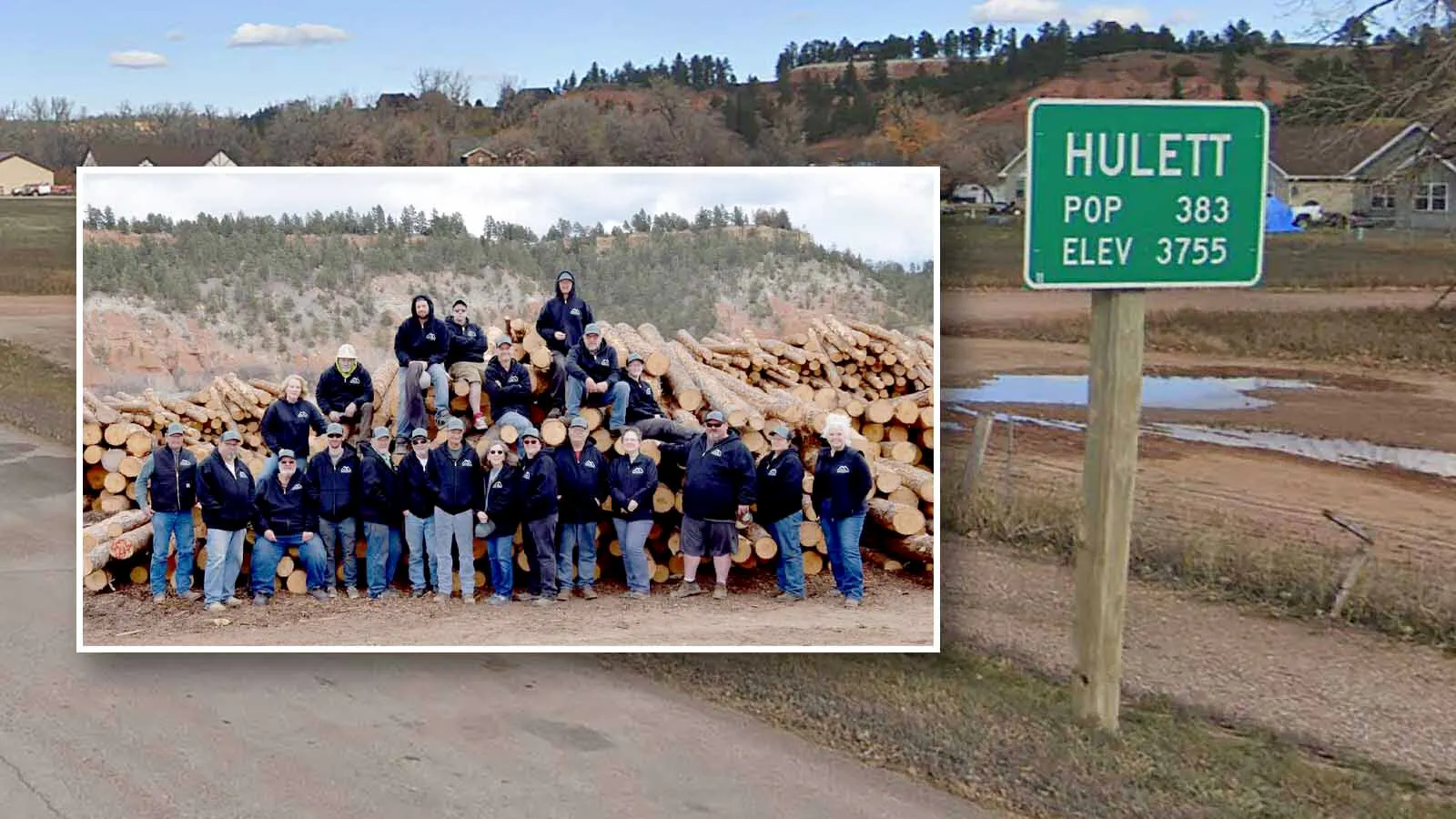The Bearlodge Forest Products crew in 2024 to mark the Hulett sawmill's 45th anniversary.
