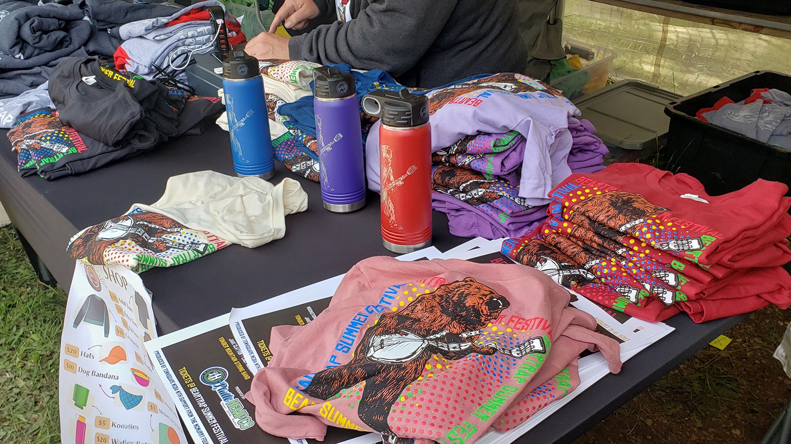 Beartrap Festival merchandise was selling quick on Saturday.