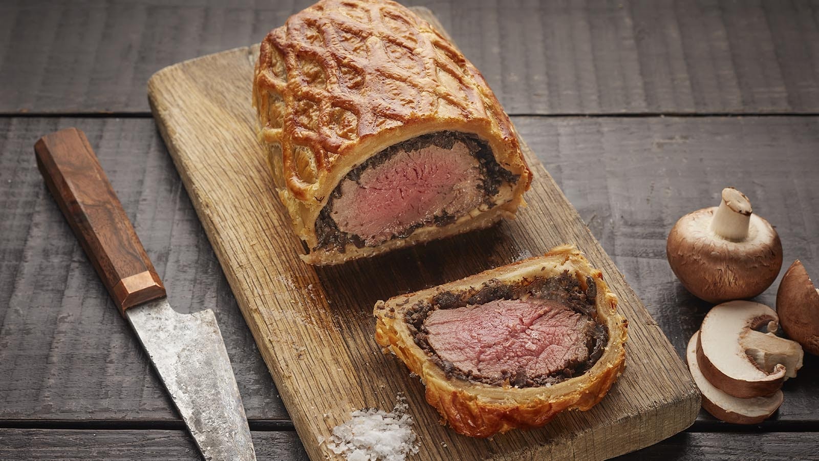 A finished beef Wellington.