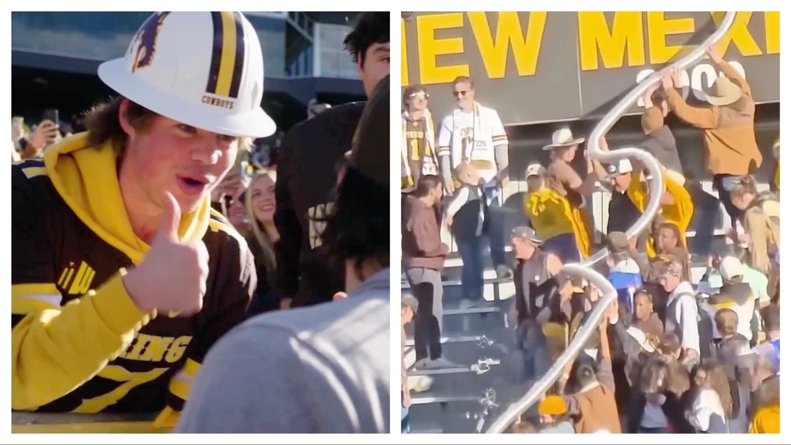 Jaxon Sweep doesn't even drink beer. But when Josh Allen personally tapped him to build "the biggest beer snake possible," the lifelong Cowboys superfan delivered a slithering tower of cups that caught the attention of the Kelce brothers and made Wyoming proud.