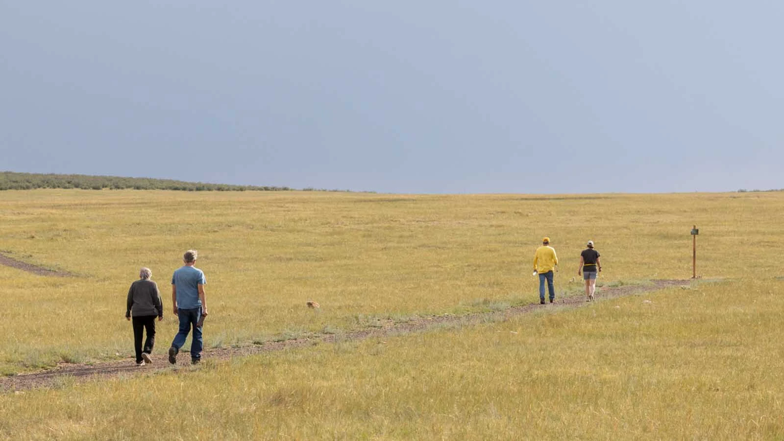 Hikers try out the 13 miles of new trails Wednesday, July 1, 2026, as the Belvoir Ranch west of Cheyenne was opened to the public for the first time.