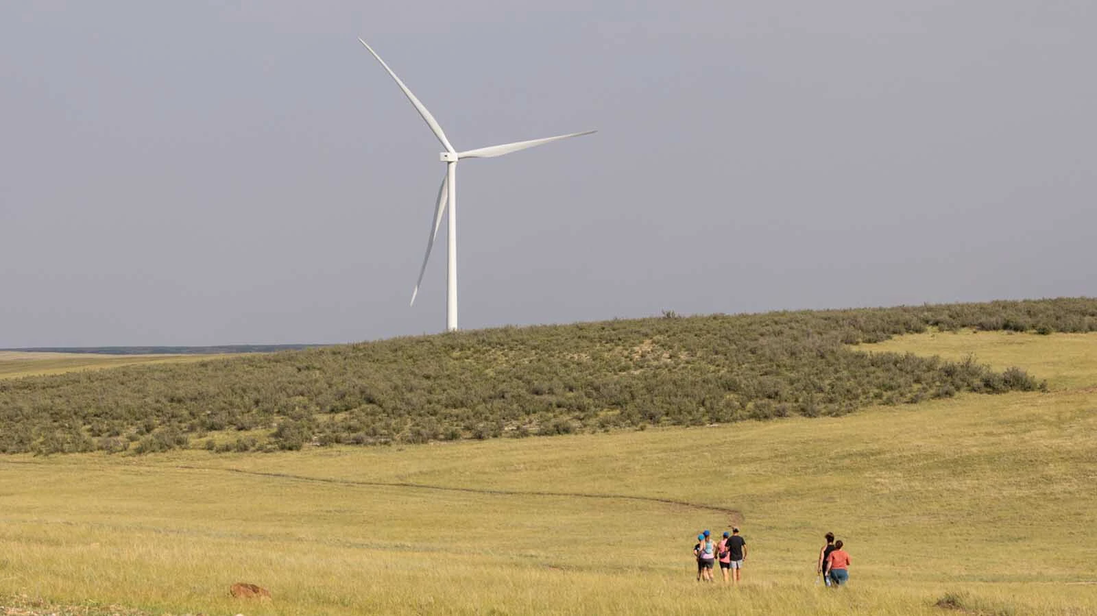 Hikers try out the 13 miles of new trails Wednesday, July 1, 2026, as the Belvoir Ranch west of Cheyenne was opened to the public for the first time.