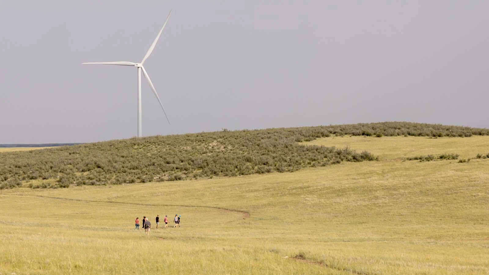 Hikers try out the 13 miles of new trails Wednesday, July 1, 2026, as the Belvoir Ranch west of Cheyenne was opened to the public for the first time.