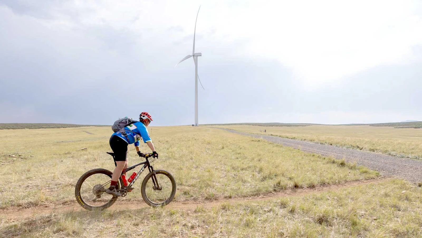 Mountain bikers break in the 13 miles of new trails Wednesday, July 1, 2026, as the Belvoir Ranch west of Cheyenne was opened to the public for the first time.