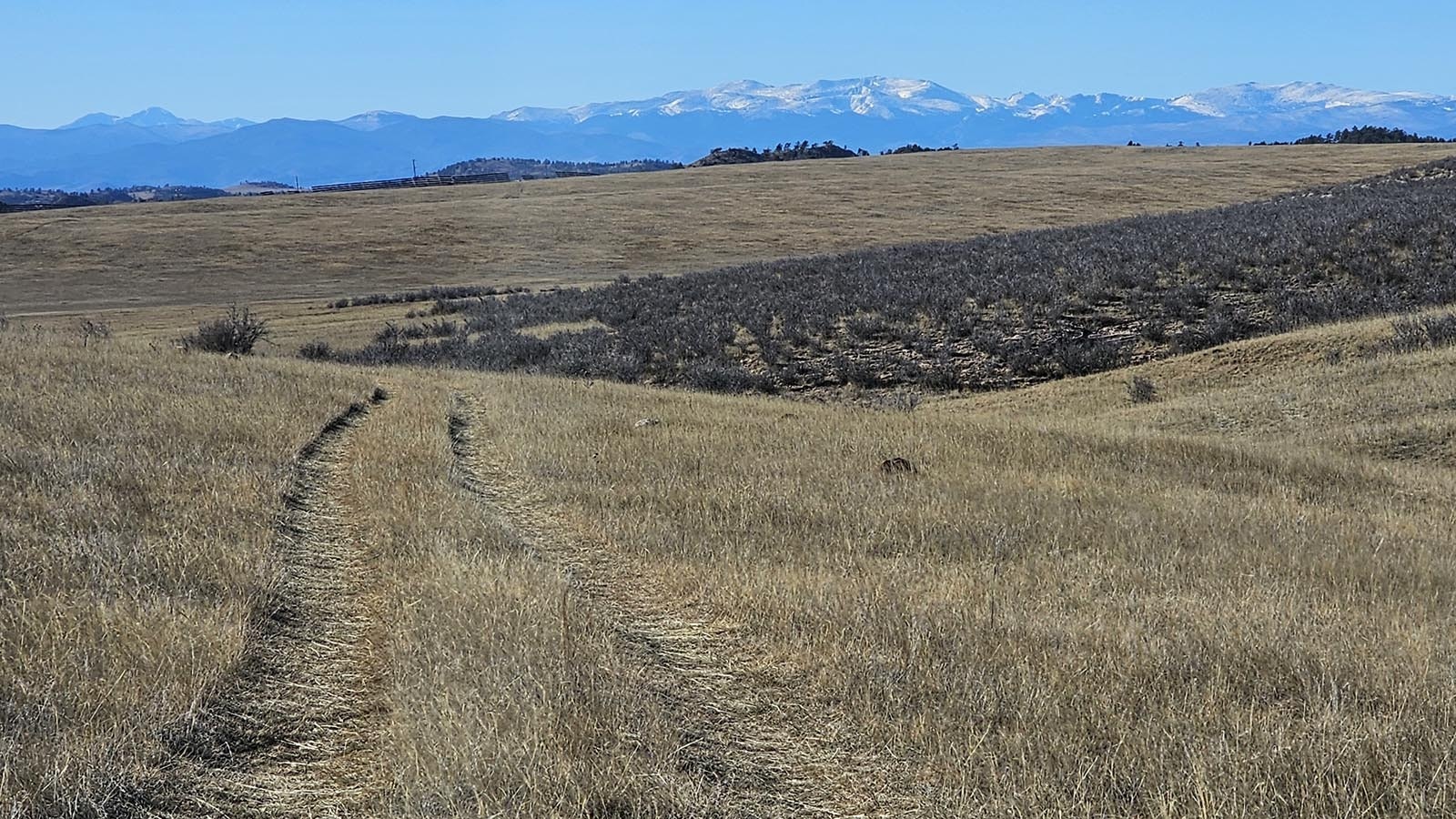 The Rocky Mountains frame the Belvoir Ranch recreational area.