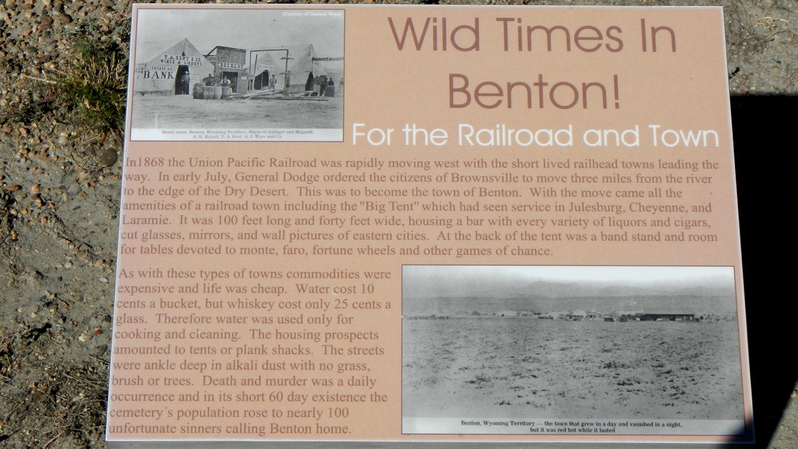 A historical marker at the site where Benton existed states it lasted 60 days, but it lasted months longer according to newspaper accounts.