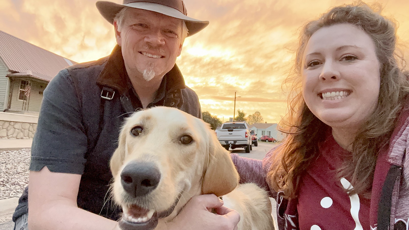 Jacob and Bethany Balser said that they and their dog, Mavrick, were cornered late Monday by three vicious canines that may have been wolves.