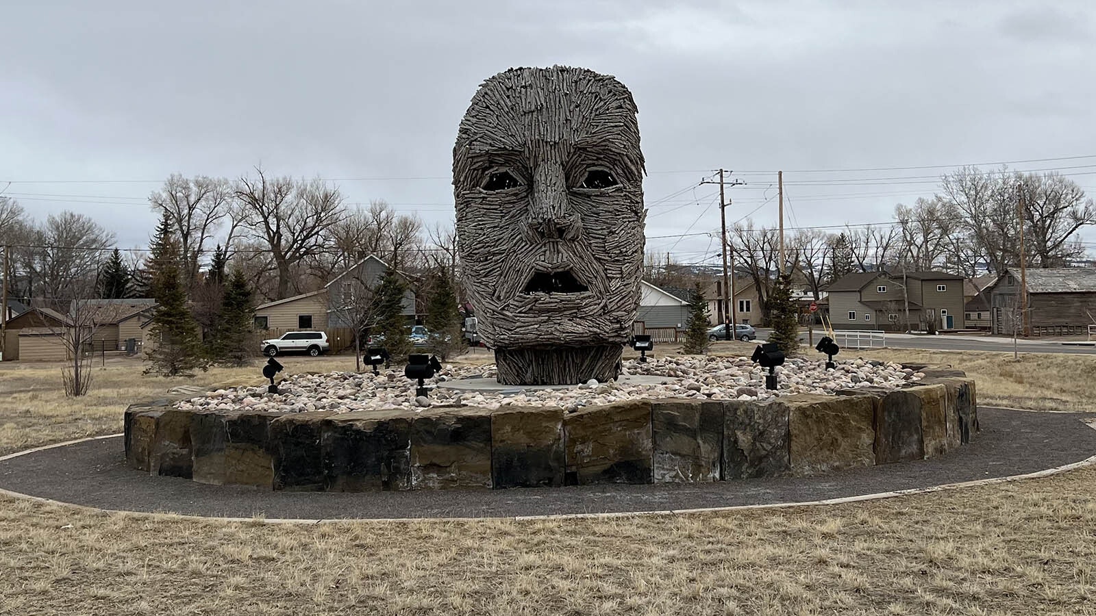 The “Exhaling Dissolution” sculpture at the intersection of Clark Street and Snowy Range Road in Laramie is scheduled to soon be rotated out for another public art display. Locals have taken to calling it “the Joe Biden head” because many think it bears a resemblance to the current U.S. President.