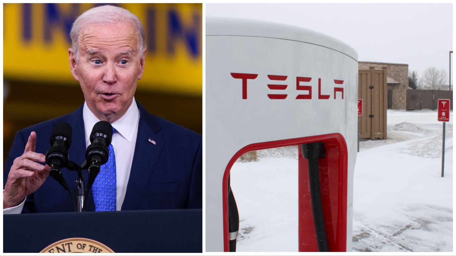 Biden and Tesla chargers 4 3 23