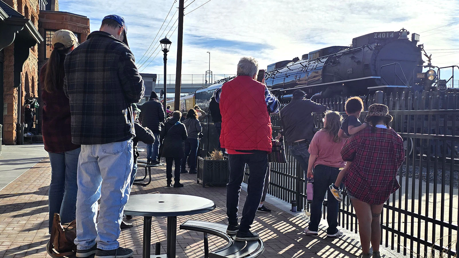 People stood up on tables and tiptoes to film Big Boy's departure from Cheyenne on its America 250 tour. This year, Big Boy will make a coast-to-coast journey, returning to the East Coast for the first time in its history.