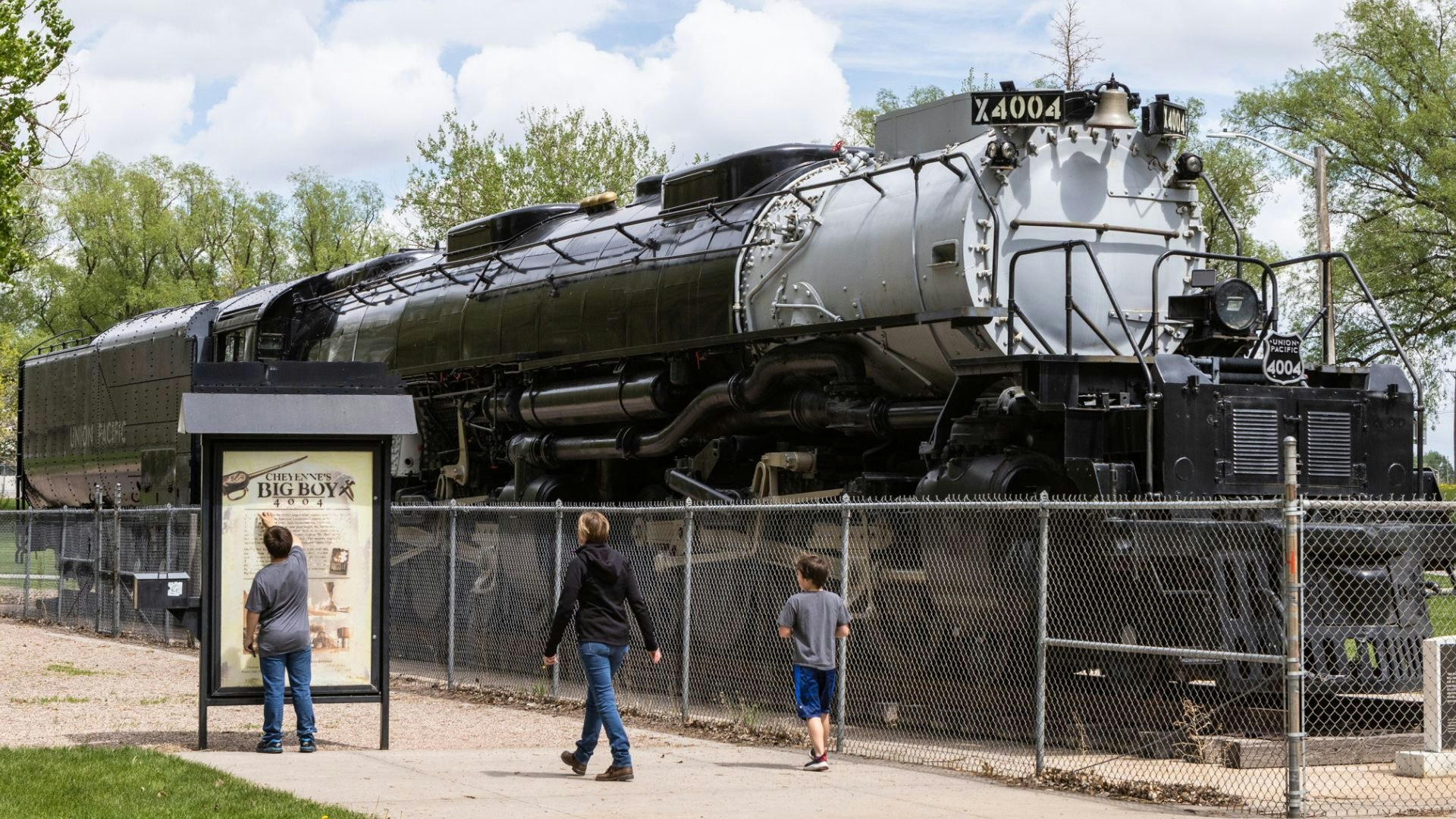 Big Boy 4004, one of 25 of the giant 1.2 million-pound locomotives built in the early 1940s, is on display in Holiday Park in Cheyenne.