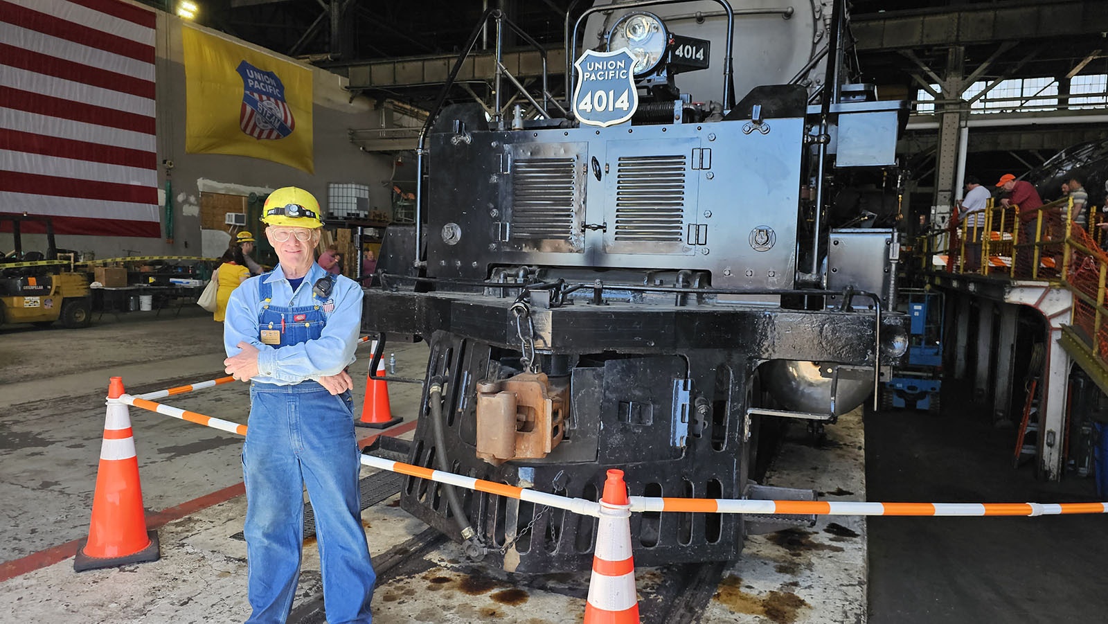 Paul Guercio stands in front of Union Pacific's Big Boy.