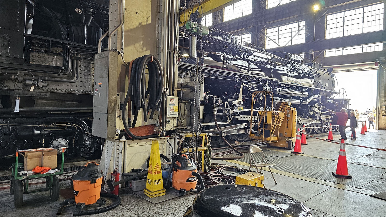 Union Pacific's Steam Shop was open for tours last weekend, ahead of Big Boy's June 30 summer tour.