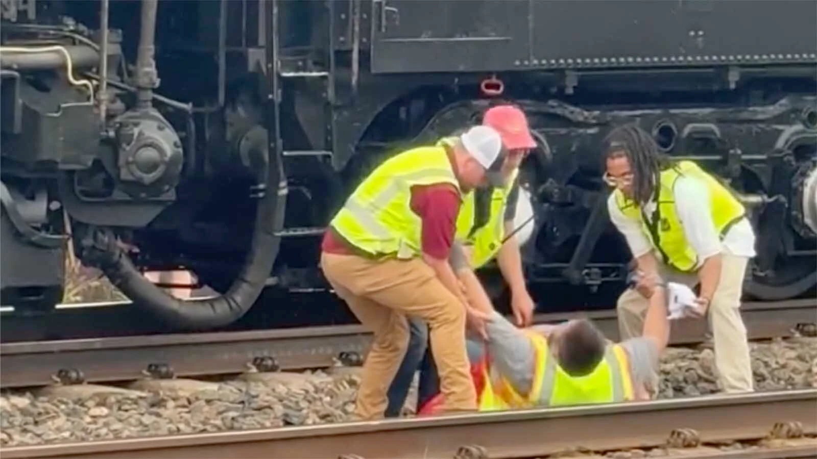 A Nebraska man told Cowboy State Daily he suffered a spine fracture in a fall climbing into the cab of the Big Boy 4014 locomotive on Thursday. “A boyhood dream got dashed as I fell 8 feet off of Big Boy 4014 before I got the ride of a lifetime,” he said.