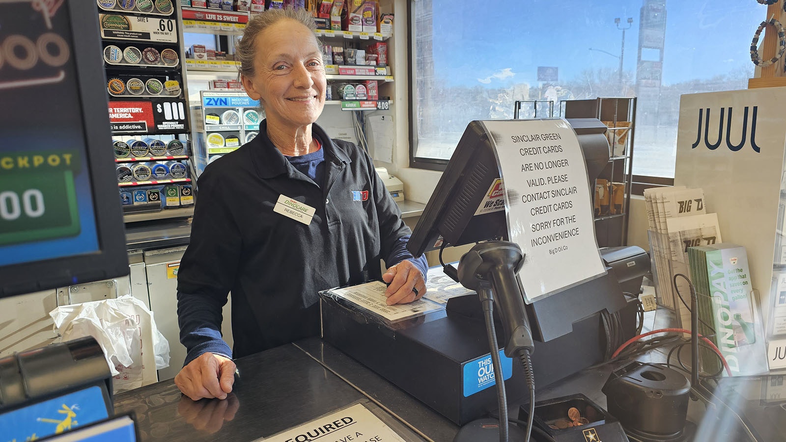 Rebecca Burnett is a cashier at Big D's Convenience Store in Gillette. She told Cowboy State Daily her retirement plan is not to retire. She's going to keep her cowgirl boots on until the day she dies.