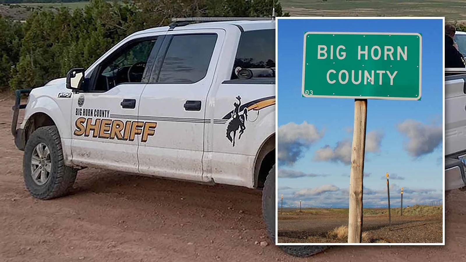 Big Horn County Sheriff and green sign 4 10 26