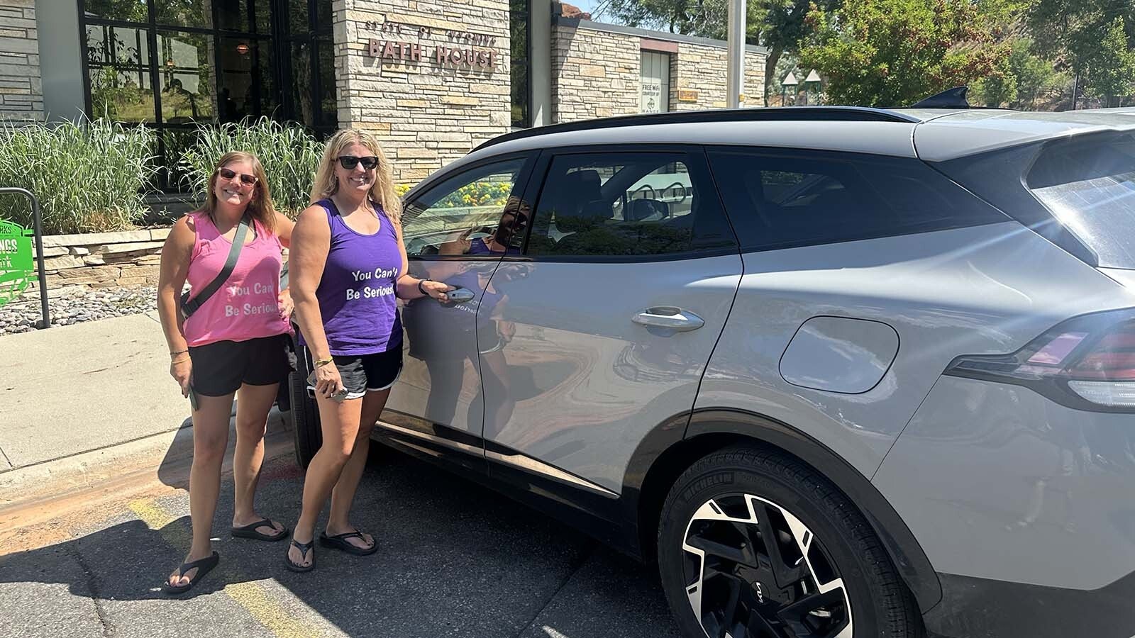 Tamara Bane and Brandi Macumber are on a road trip from Iowa and are exploring Wyoming. Each night, the two best friends tip their server over $1,000 from donations as part of their tipping mission.