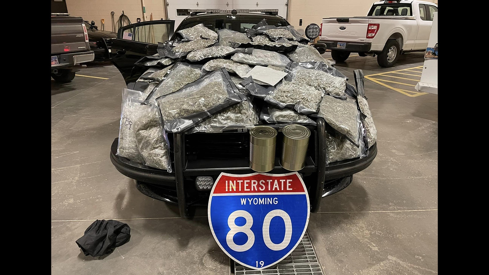 Nearly 70 pounds of marijuana was found in a stolen Dodge Charger that led Wyoming Highway Patrol troopers on a chase at speeds up to 160 mph.