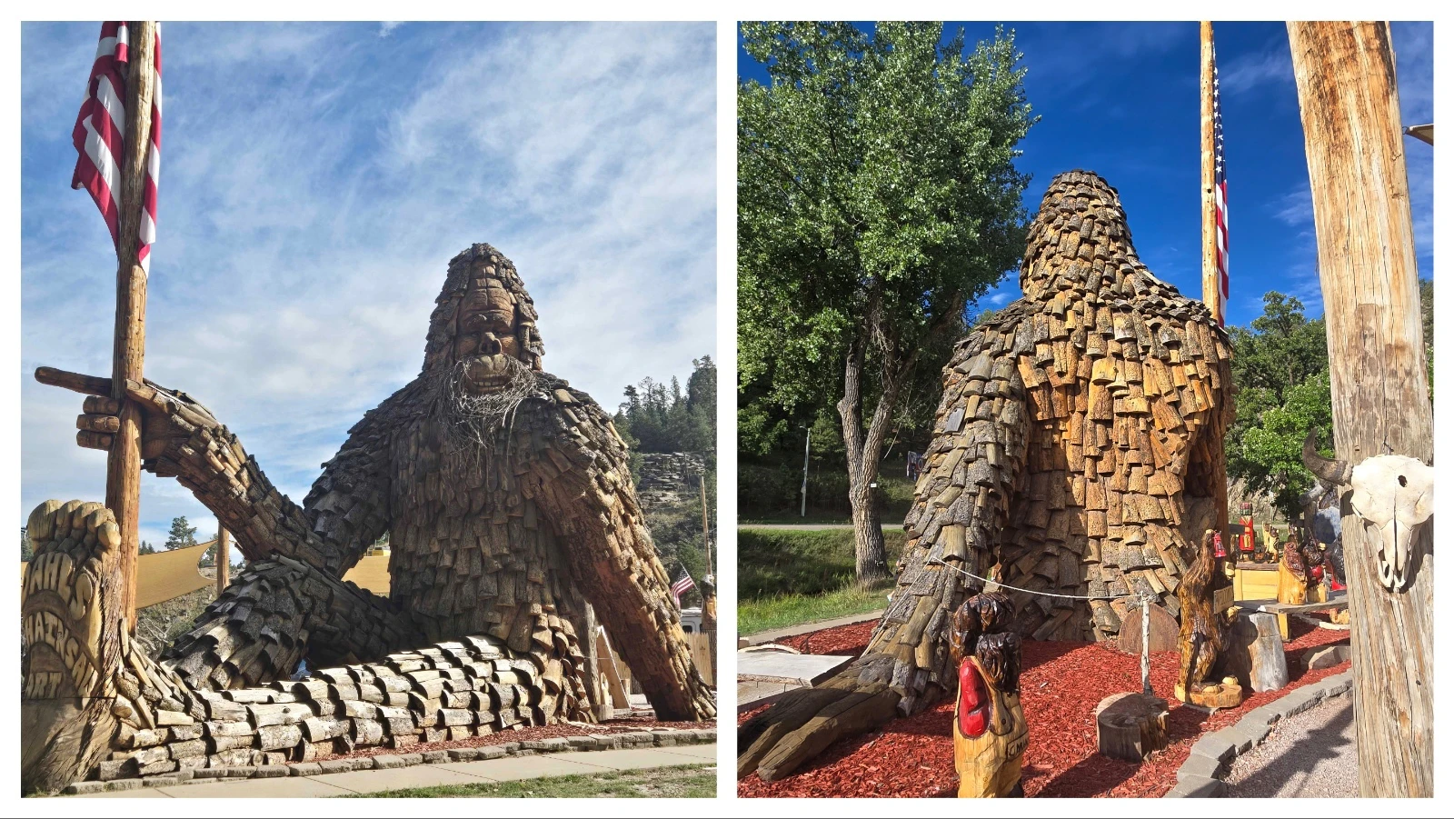 At 23 feet tall sitting down, a pair of South Dakota chainsaw artists have created the world’s biggest bigfoot, making it impossible for the mythical monster to hide.