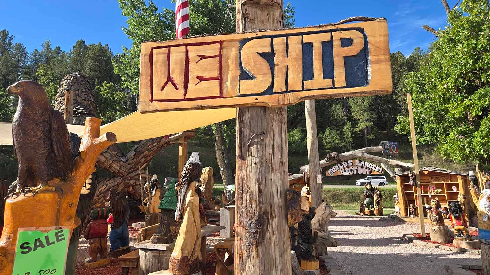 While the 23-foot world’s biggest bigfoot draws people to Dahl’s Chainsaw Art on the outskirts of Keystone, South Dakota, there’s a lot more unique creatures and creations to see.