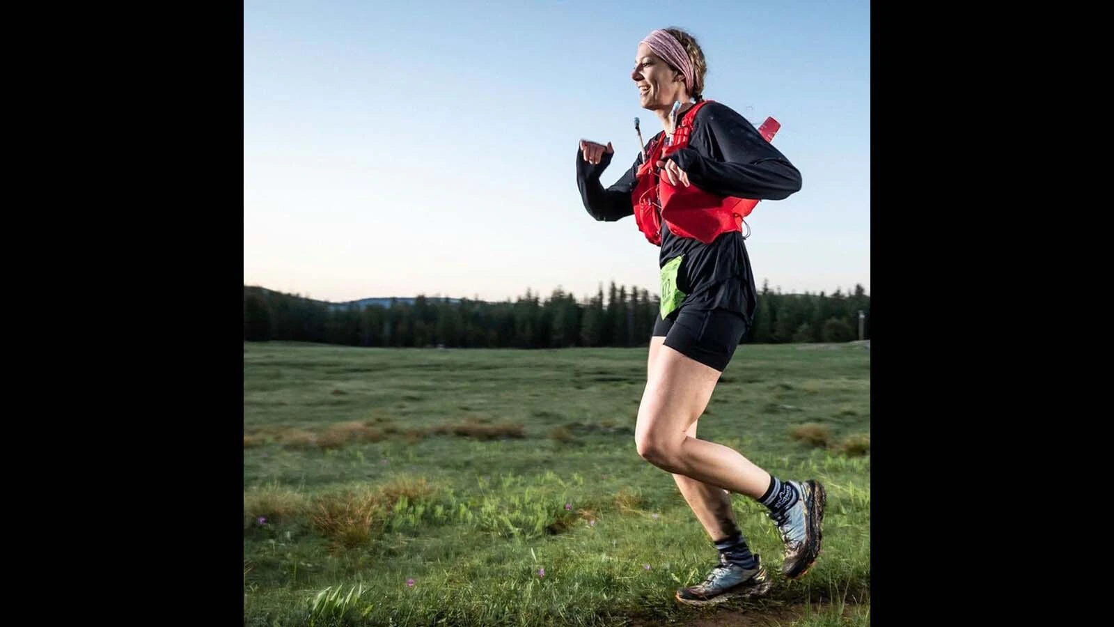 Anne Hinman runs through Wyoming's high country during a previous Bighorn Trail Run. The former University of Wyoming soccer player says ultrarunning has taught her to push past fear and embrace discomfort.