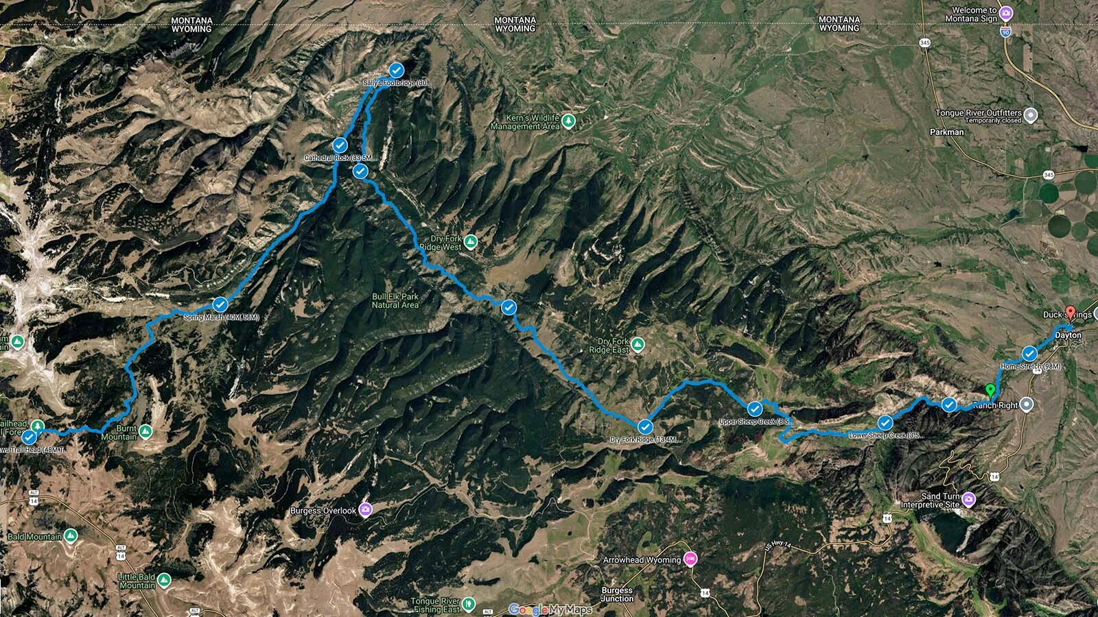 Bighorn 100 map 6 21 26