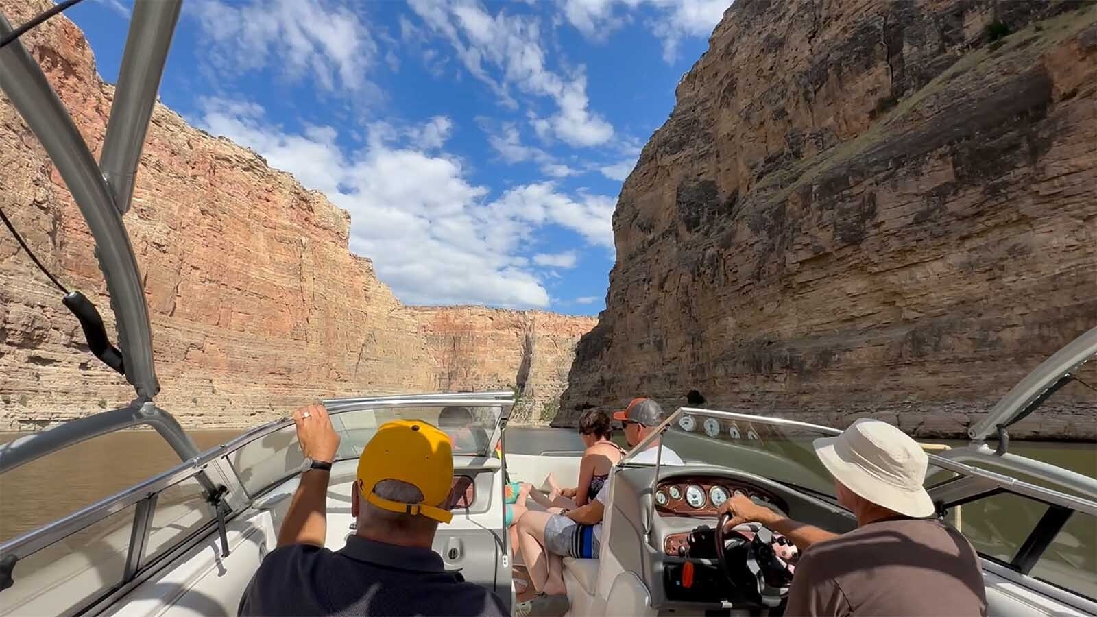 Bighorn Canyon in northern Wyoming is the state’s biggest canyon at a steep 2,500 feet at its deepest spot. It stretches for 55 miles of spectacular landscape.