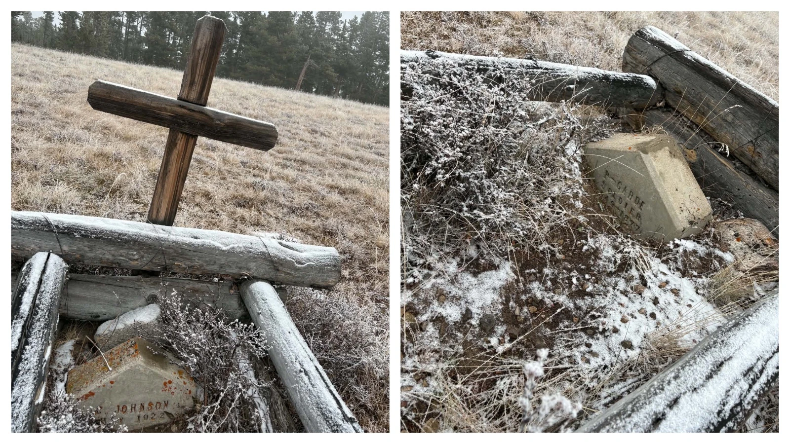 An elk hunter found remote gravesites in the Bighorn Mountains. An amateur gravesite researcher says they belong to a soldier who accidentally shot himself in 1877 and a rail tie hack who died of a heart attack in 1922. 
