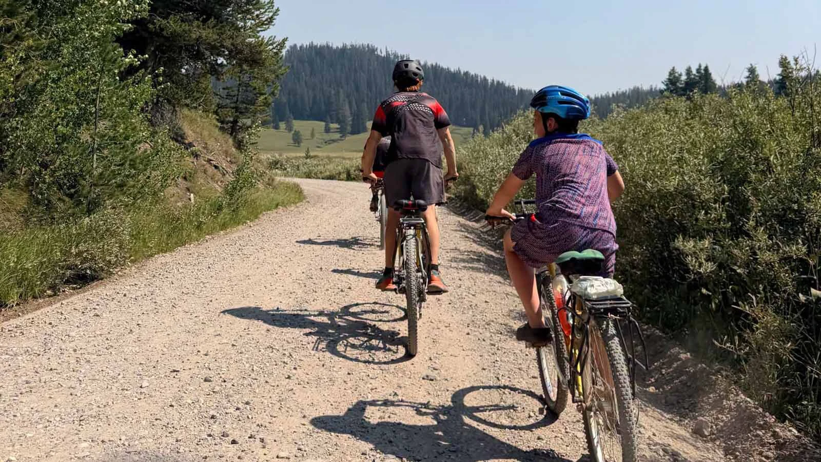 The Bettis family of Danville, Virginia, has been biking for over a month on a trip of 2,700 miles and have recently biked through Wyoming. Their adventures in the Cowboy State included fleeing from fire and enjoying all the backroads. 