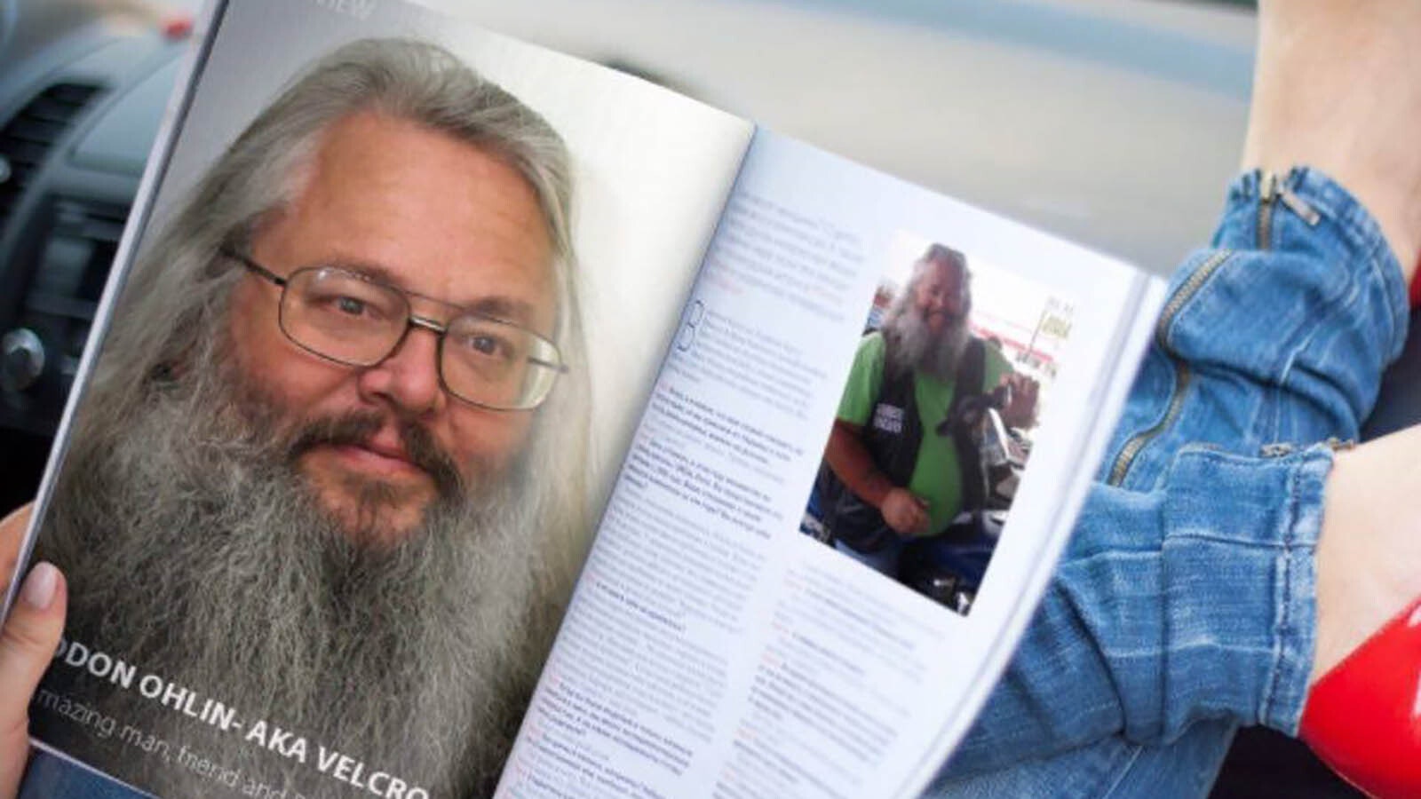 Don Ohlin, aka Velcro, was featured in a national biker magazine.