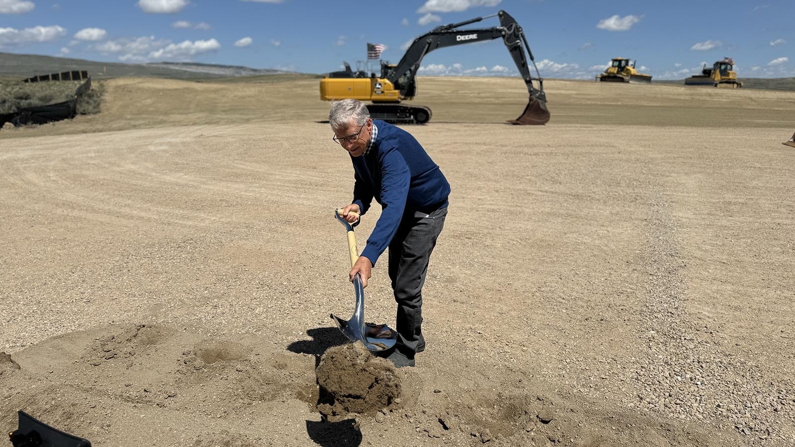 Billionaire Bill Gates took his turn at shoveling up some dirt in a groundbreaking ceremony for TerraPower’s nuclear reactor project in Kemmerer, Wyoming.