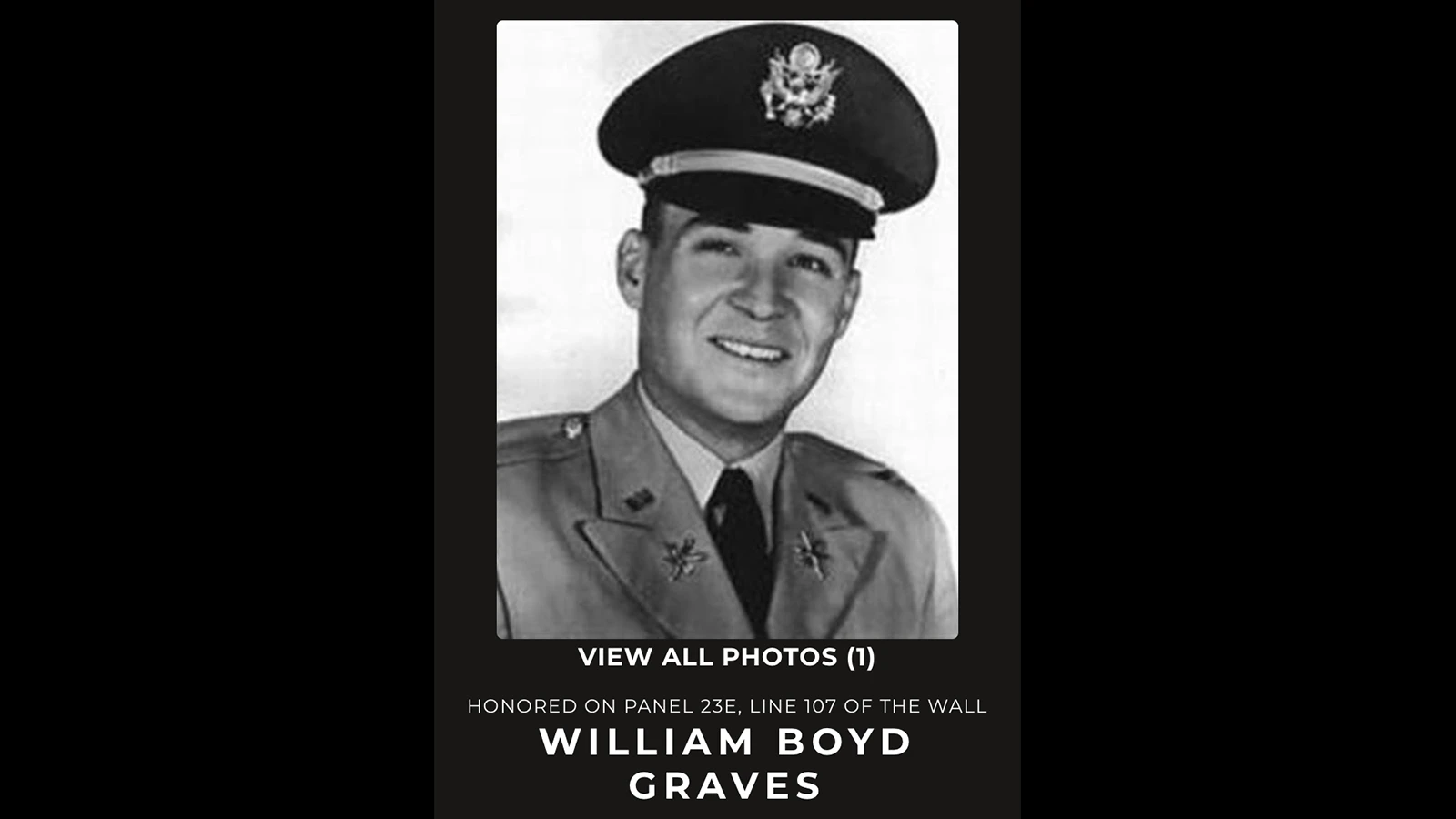 Capt. William Graves is on the Vietnam War Memorial wall.