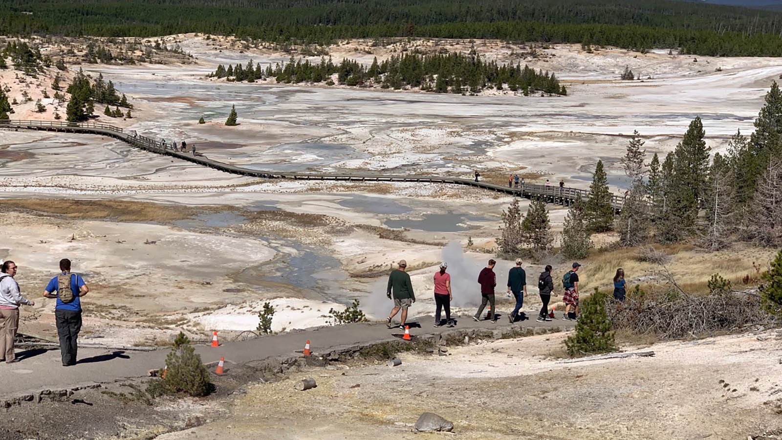 Yellowstone National Park remains an active volcano with geothermal pools.