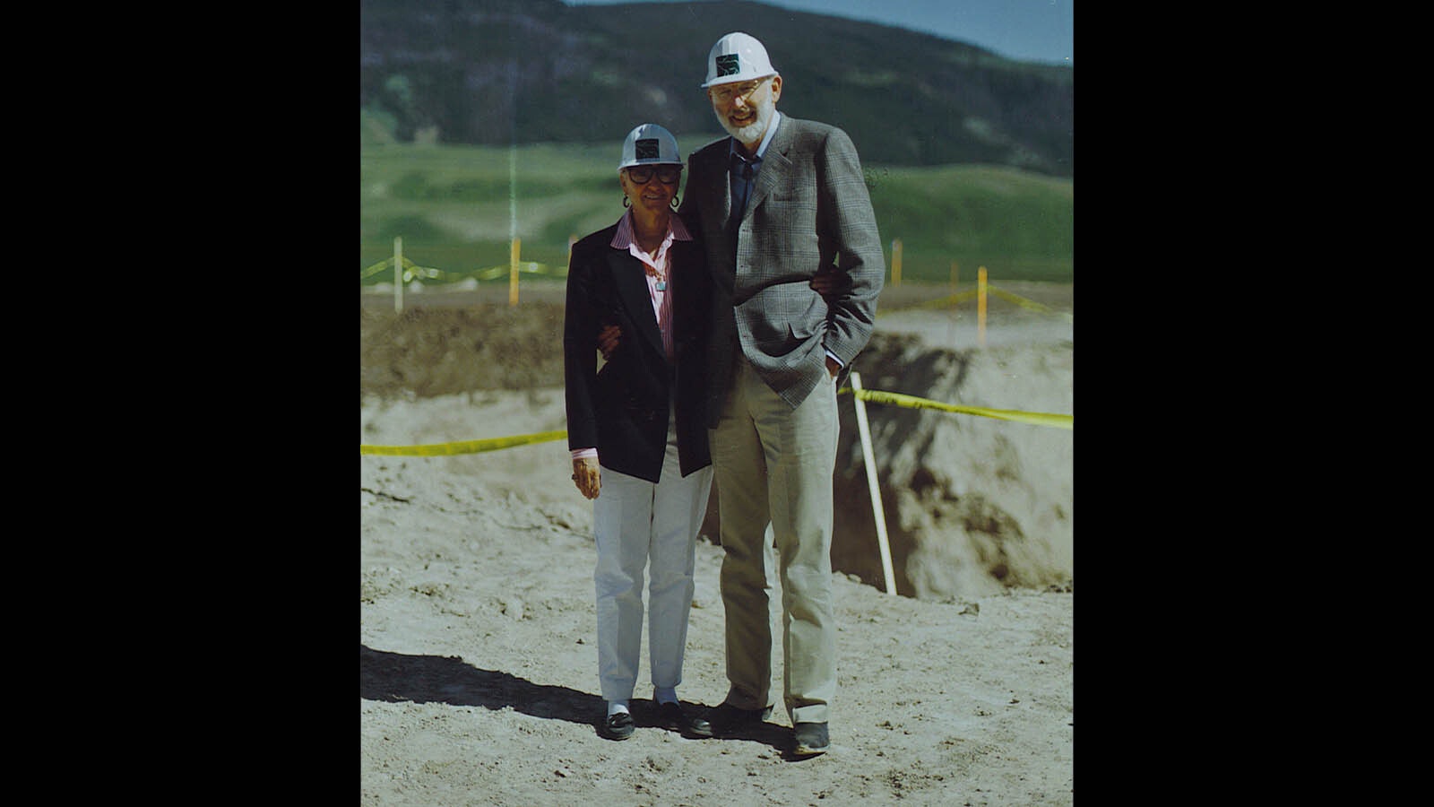 Bill and Joffa Kerr at the museum construction site.