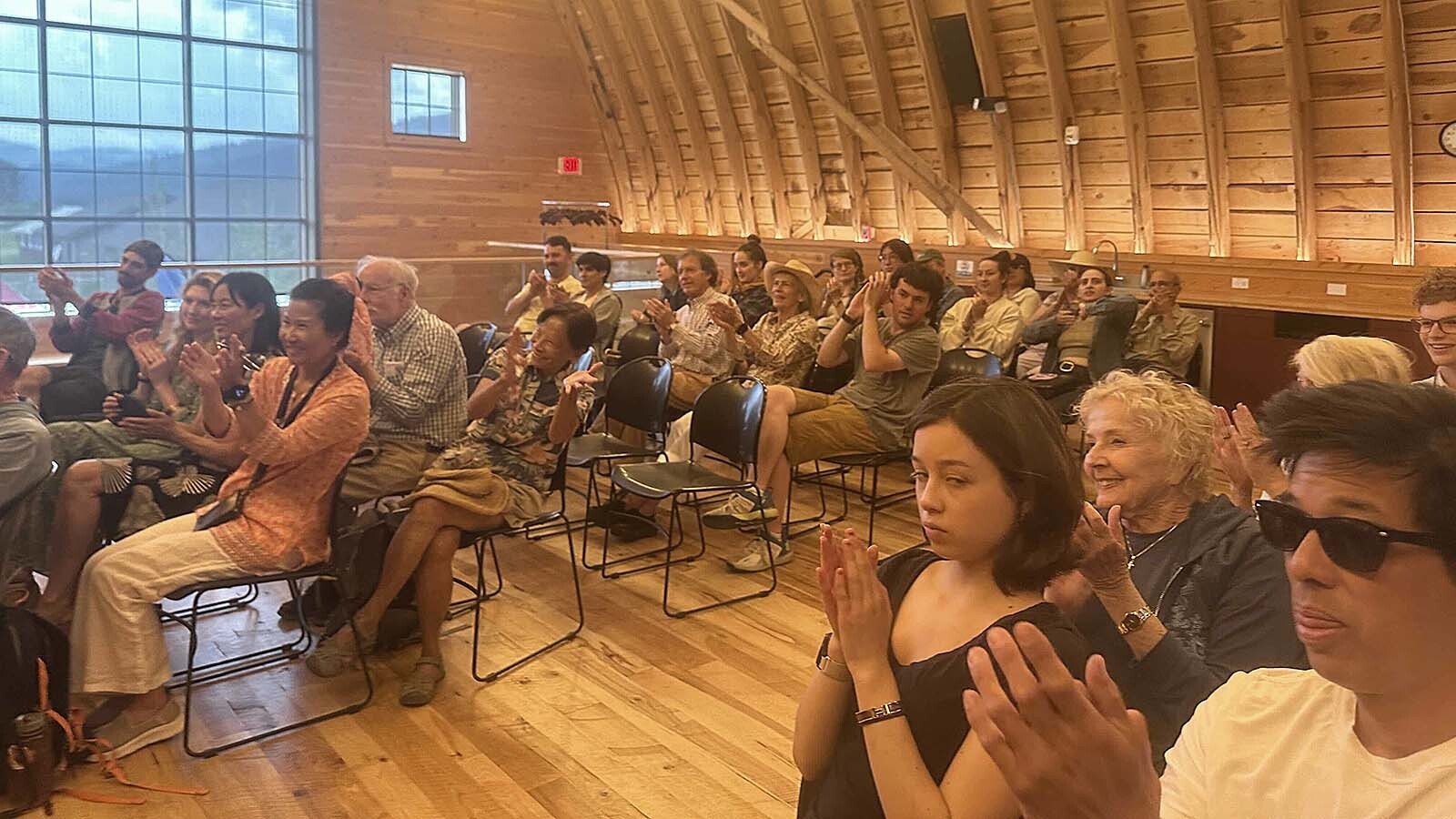 The bird-inspired performance was a crowd favorite at the Teton Raptor Center.