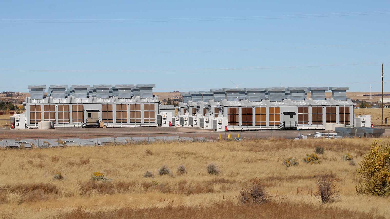 A bitcoin mining facility near F.E. Warren Air Force Base just west of Cheyenne.