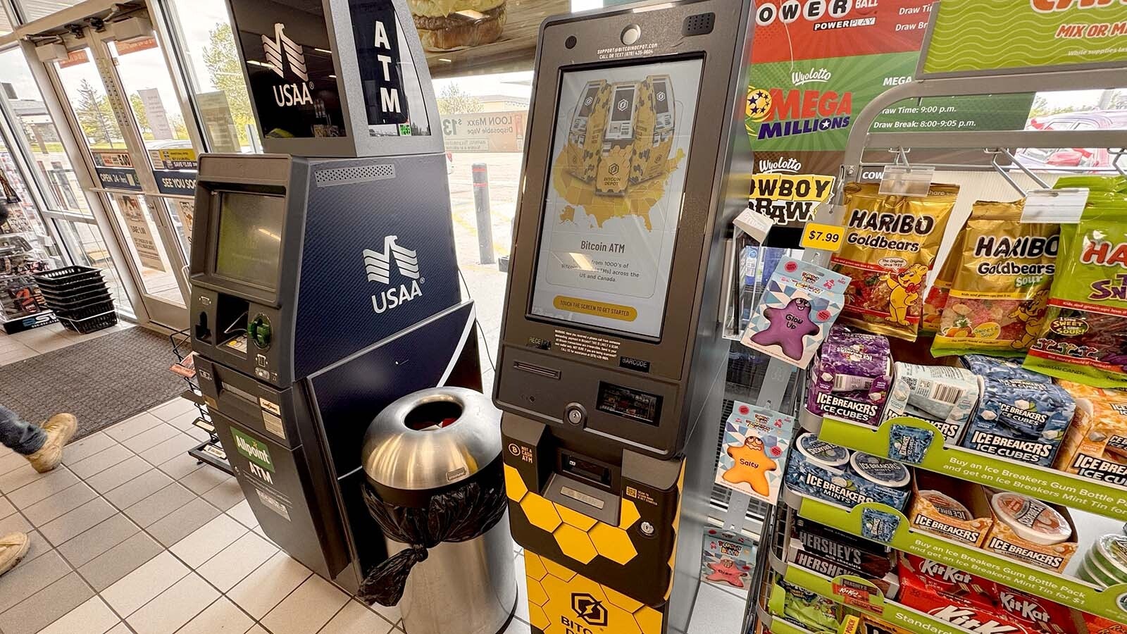A Bitcoin Depot ATM in a Loaf 'N Jug store on East Lincolnway in Cheyenne.