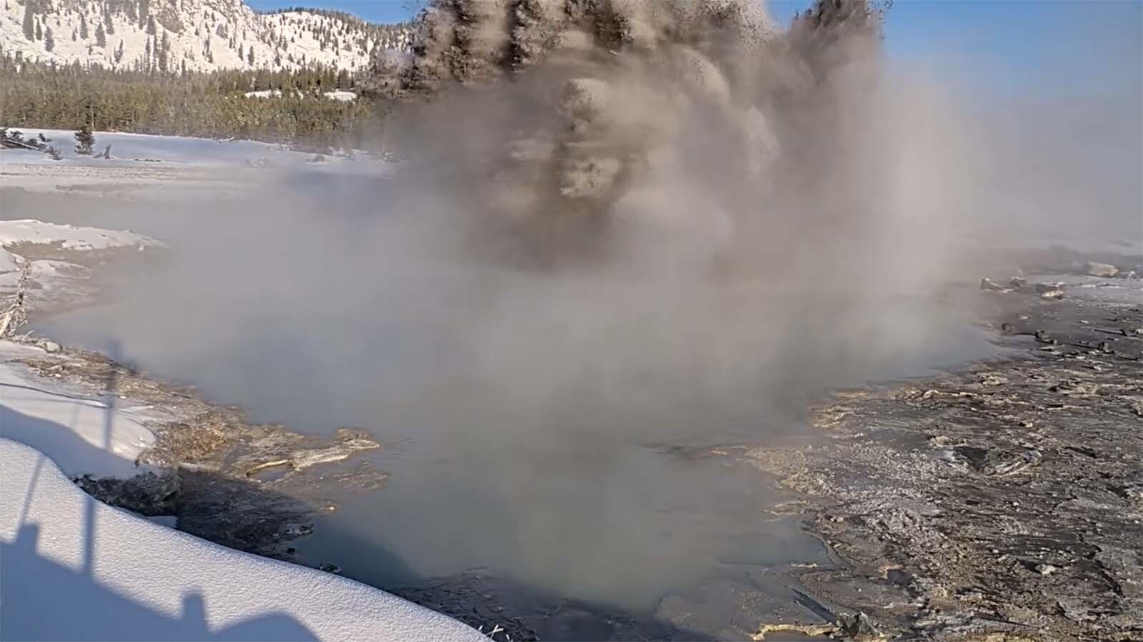 Yellowstone’s Unpredictable Black Diamond Pool Erupts Twice In Two Days