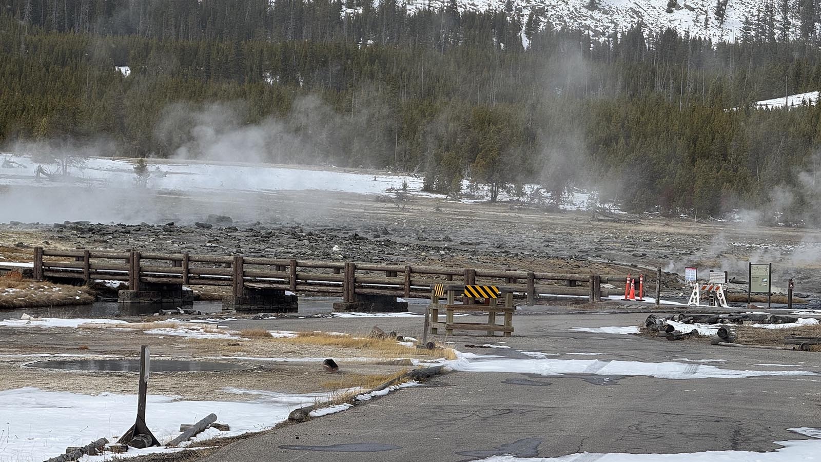 The Black Diamond Pool area has been closed since the pool exploded July 23, 2024, taking much of the boardwalk with it. A date for reopening the area hasn't been announced.