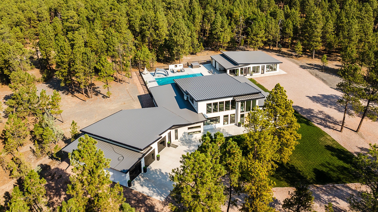 The Black Hills region of northeast Wyoming is starting to take off as a place where homebuyers can get more luxury for less. This 5,765-square-foot home features five bedrooms, five bathrooms and a lot of tech, like a robot lawnmower and self-cleaning pool.