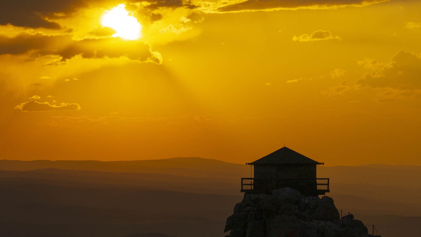 About a month before it was close, Wyoming photographer Tim Doolan hiked to the deck of the Black Mountain Lookout, at 9,400 feet elevation one of the highest points in the Bighorn Range. He captured stunning drone video and photos of the panoramic view. The lookout itself, however, has been shuttered for decades, and now the deck also is closed for repairs.