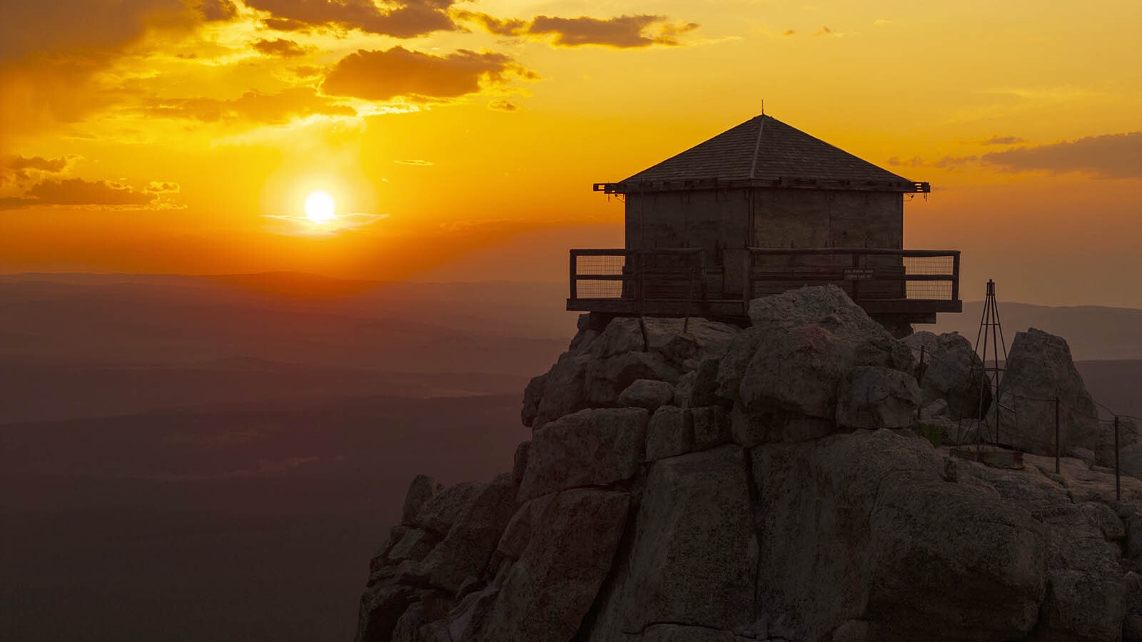 About a month before it was close, Wyoming photographer Tim Doolan hiked to the deck of the Black Mountain Lookout, at 9,400 feet elevation one of the highest points in the Bighorn Range. He captured stunning drone video and photos of the panoramic view. The lookout itself, however, has been shuttered for decades, and now the deck also is closed for repairs.