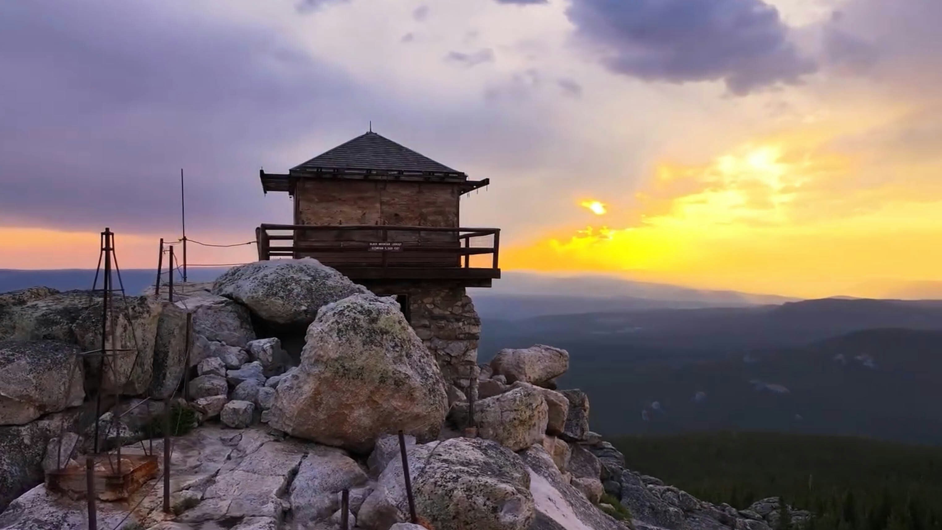 About a month before it was close, Wyoming photographer Tim Doolan hiked to the deck of the Black Mountain Lookout, at 9,400 feet elevation one of the highest points in the Bighorn Range. He captured stunning drone video and photos of the panoramic view. The lookout itself, however, has been shuttered for decades, and now the deck also is closed for repairs.