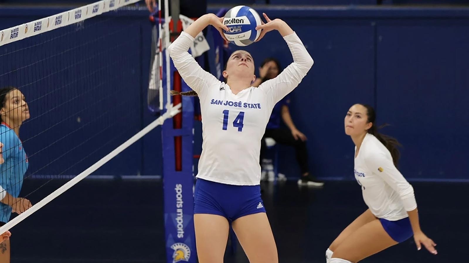 Blaire Fleming, a redshirt junior on the San Jose State University volleyball team.