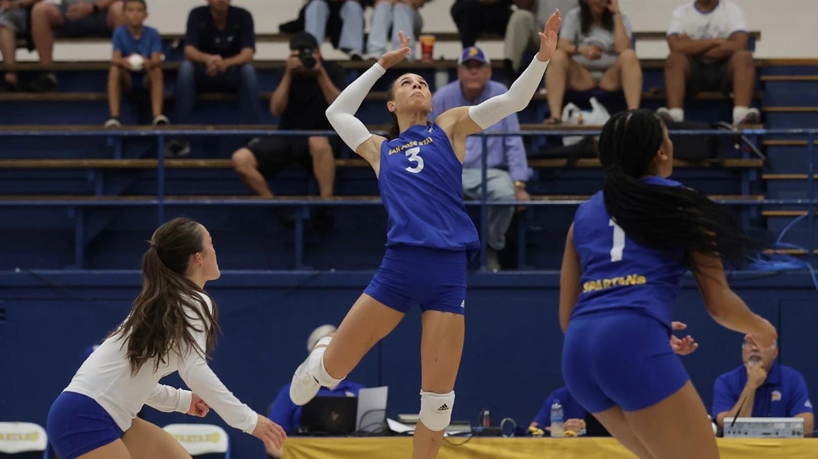 Blaire Fleming, a redshirt junior on the San Jose State University volleyball team.